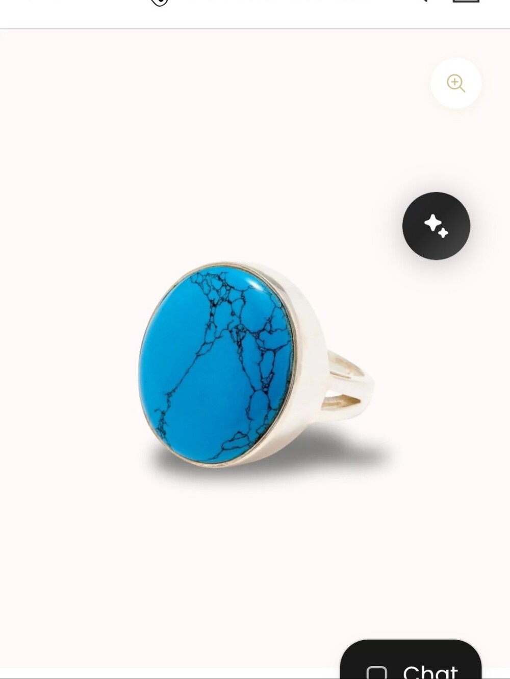 Sophie Blake Adrianna Simulated Turquoise Ring Sterling W/ 14K Gold Microplating